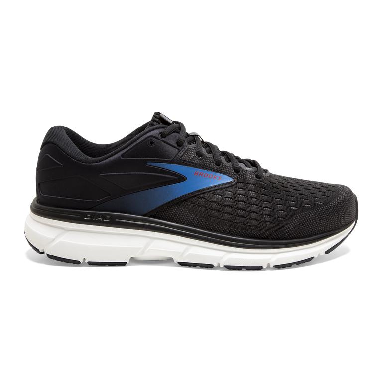 Brooks DYAD 11 Road Running Shoes Mens Sale - Black/Ebony/grey Charcoal/Blue (EMF315628)